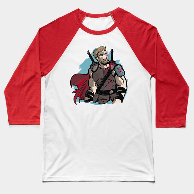 god of thunder Baseball T-Shirt by inkpocket